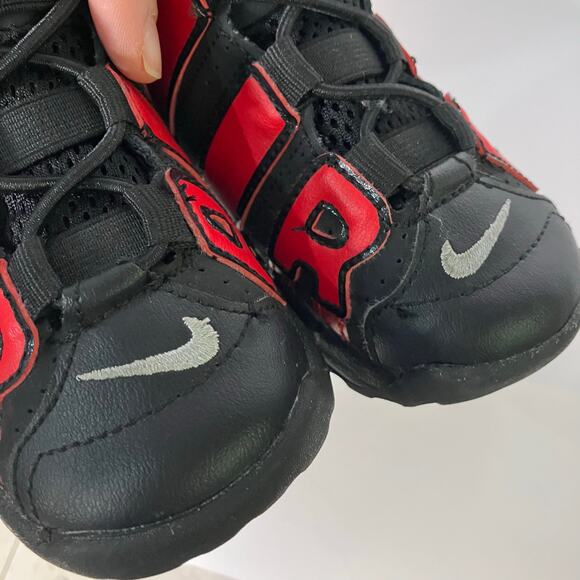 Nike Toddler's‎ Air More Uptempo Bred Black/University Red DM0020-001 Boys 7C - Picture 5 of 7
